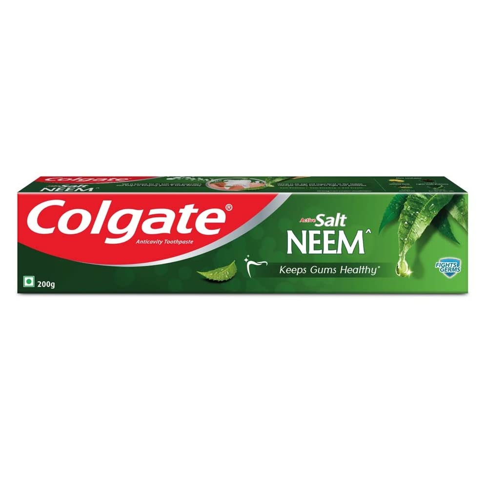 COLGATE ACTIVE SALT NEEM TOOTHPASTE 200G – ROOPSI MEGA MART